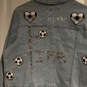 Embellished Light Blue Jean Jacket
